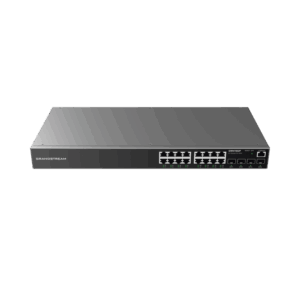 Switch Gigabit PoE+ Administrable / 16 puertos 10/100/1000 Mbps + 4 Puertos SFP Uplink / Hasta 240W / Compatible con GWN Cloud.