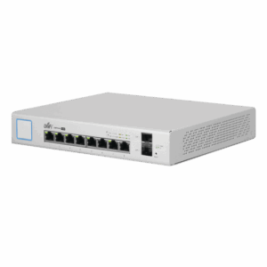 Switch UniFi Administrable de 8 Puertos Gigabit PoE+ 802.3at/af y PoE Pasivo 24V.